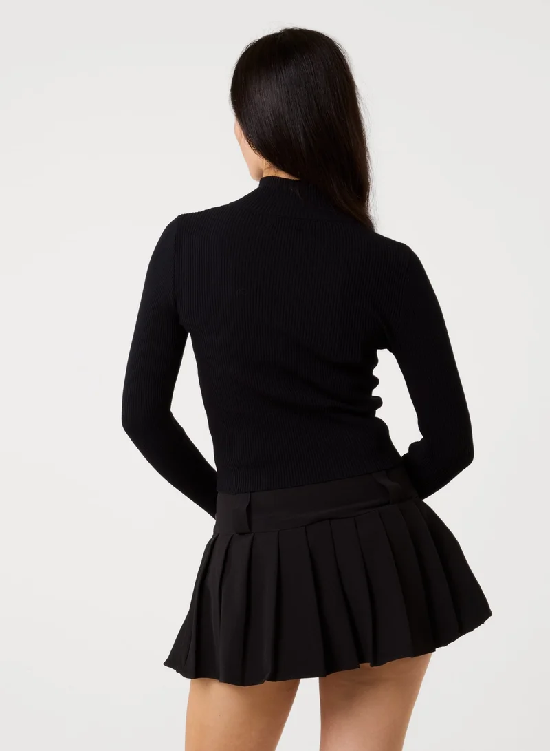 بينك فانيلا Cherry Stripe Half Zip Up Jumper